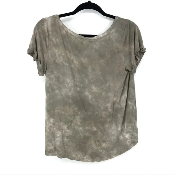 American Eagle Soft & Sexy High Low Lace Up Top Camo green - Picture 3 of 8